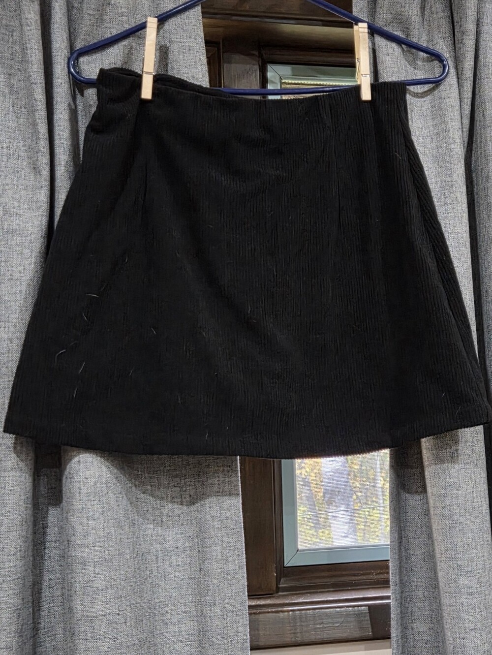 Halara Black Corduroy Mini Skirt - Women